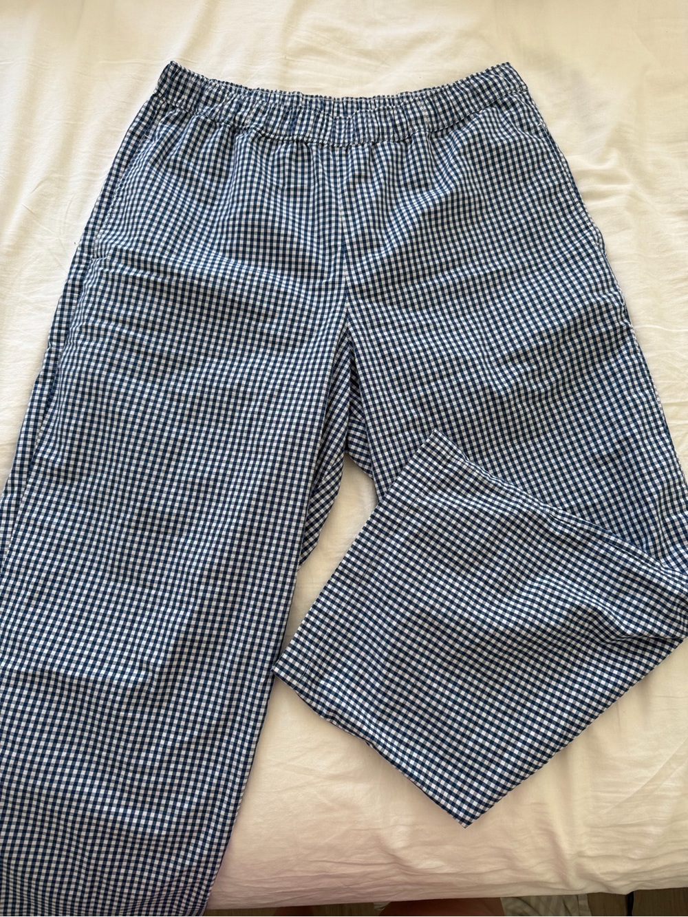 Hollister Navy & White Gingham Pants